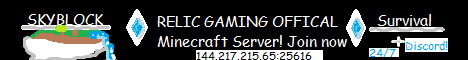 Relic Gaming Official Minecraft Server