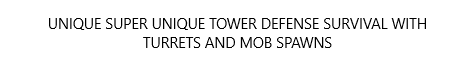 TOWERdefense survival