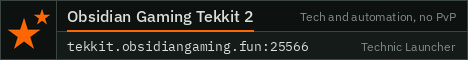 Obsidian Gaming Tekkit 2